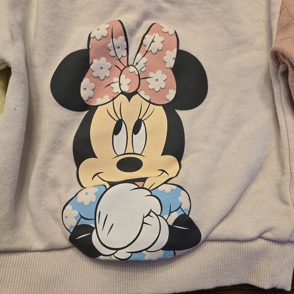 Bundle Of 2 Disney Minnie Mouse Kids Shirts - Pink and Yellow 18 Months - Picture 5 of 6